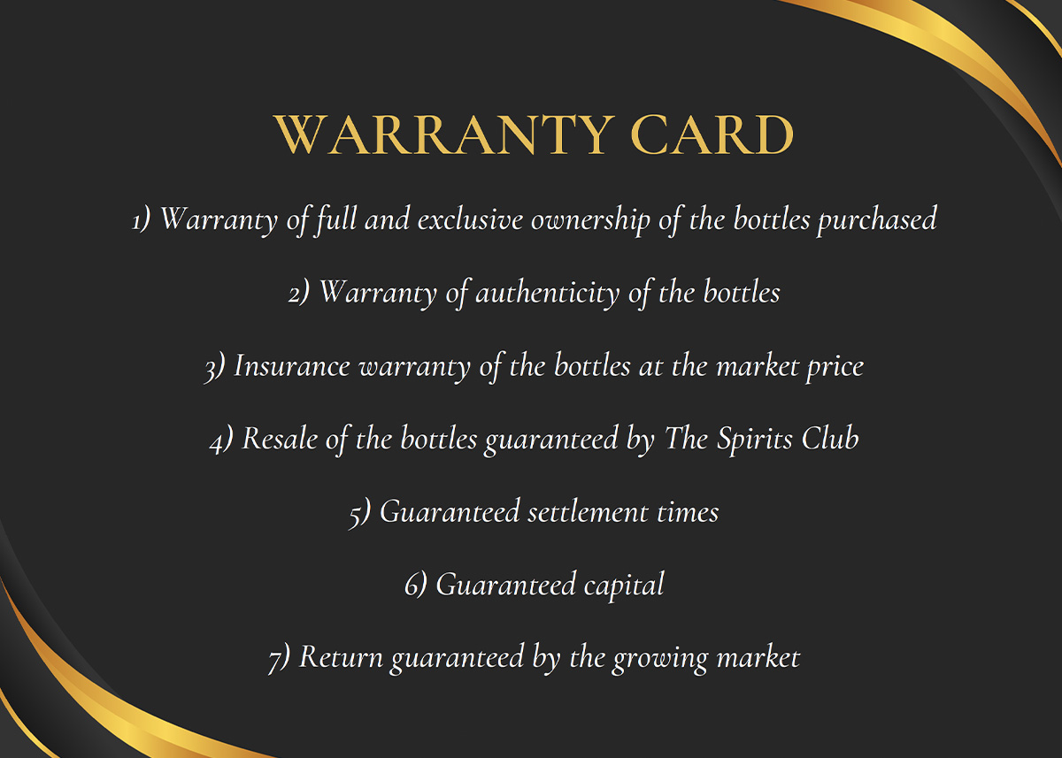 warranty card the spirits club - Spirits Investments